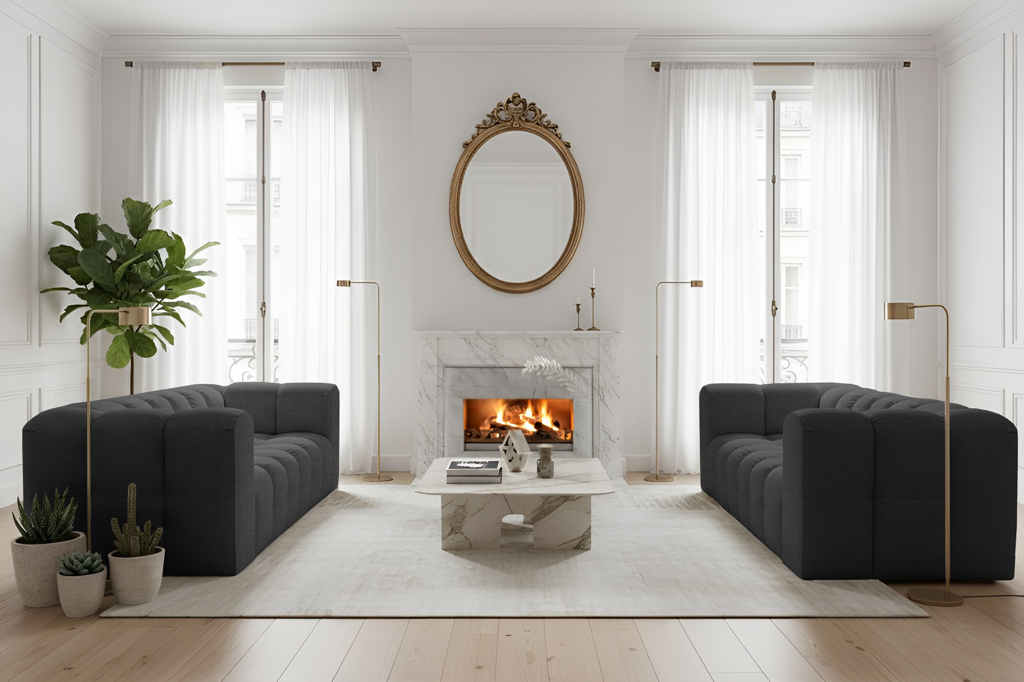 Baloo 3-Sitzer Set Moly Anthrazit